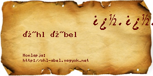 Öhl Ábel névjegykártya