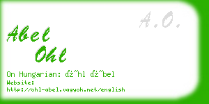 abel ohl business card
